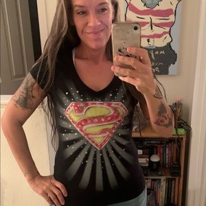 V-Neck Superman Tee